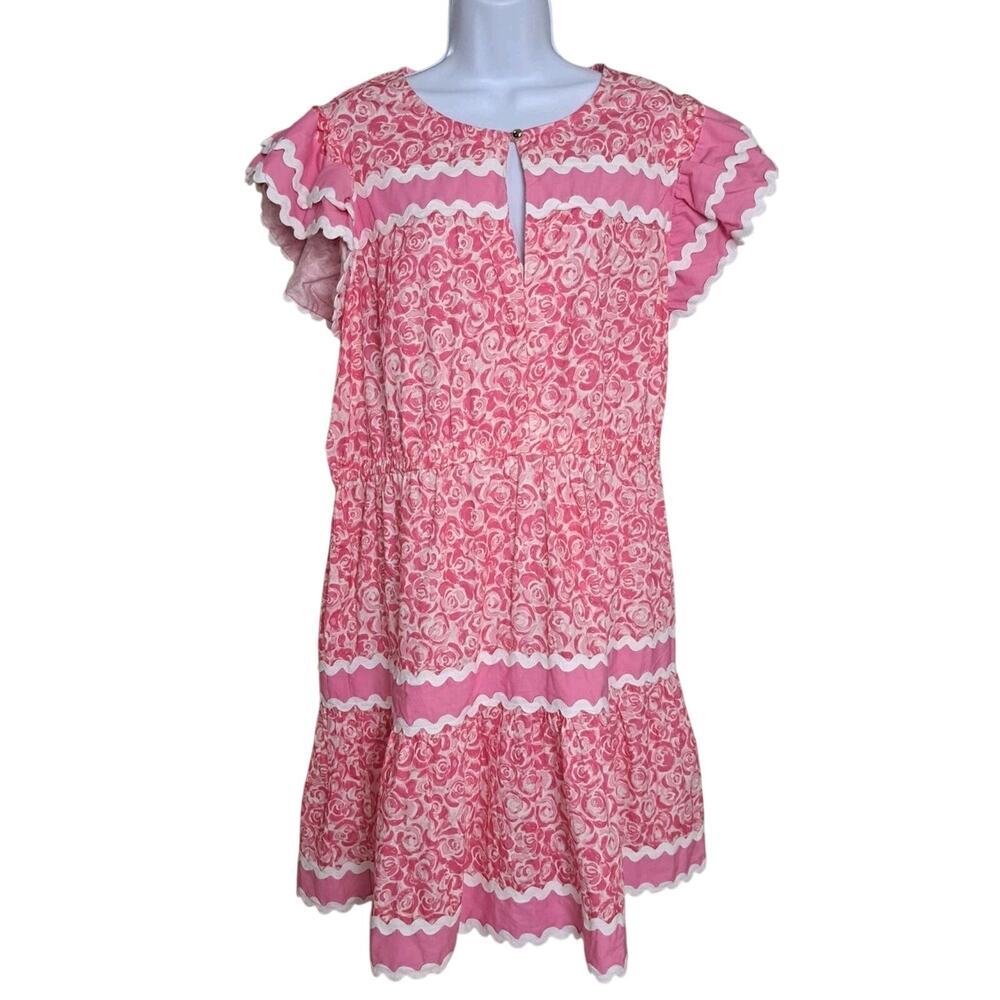 NWT Womens Sail to Sable STS XXL Dress Flutter Rose Midi Wave Trim Romantic - Picture 5 of 10